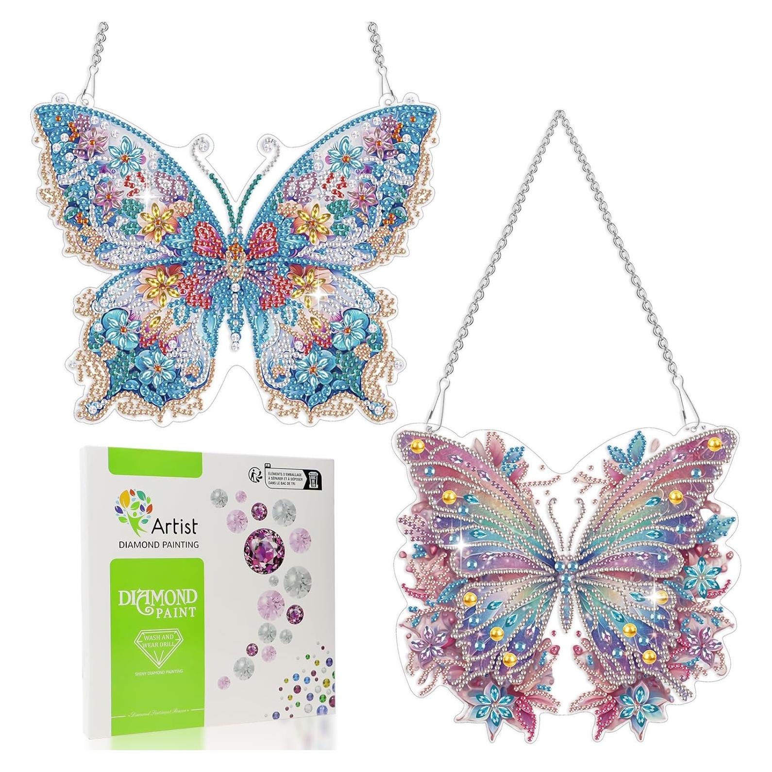 Kits de Pintura de Diamante Scettar 2 Pcs Mariposa DIY