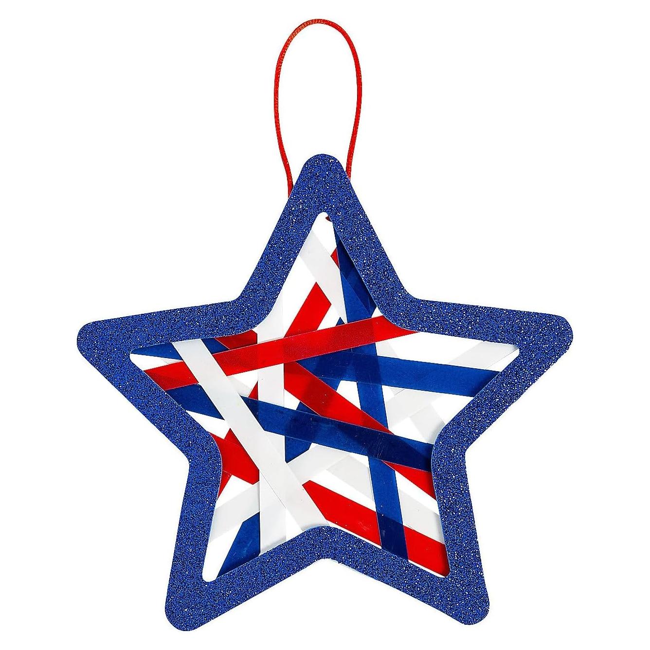 Kit de Manualidades Estrella Patriótica Fun Express - 12 Piezas