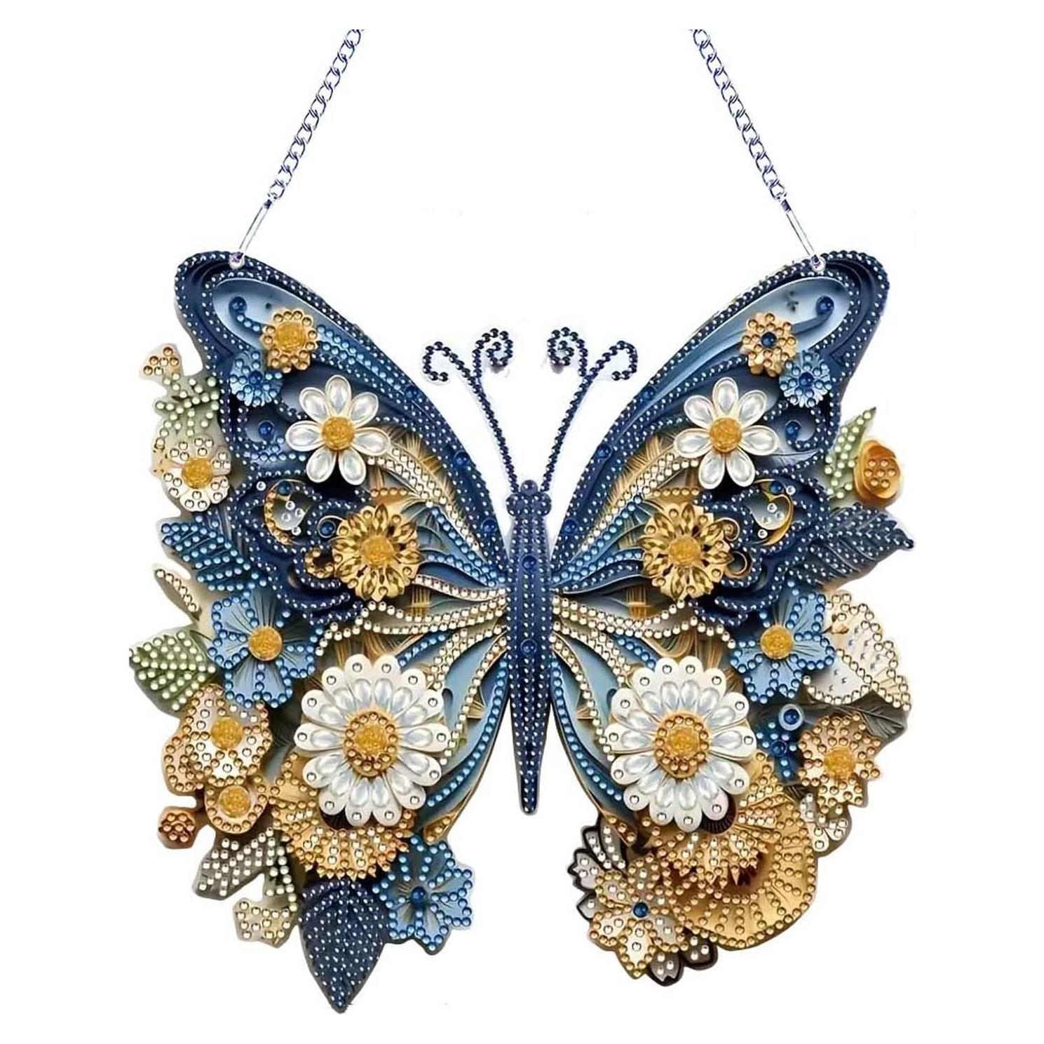 Kit de Pintura de Diamantes Mariposa Azul TSRUVYL 24.7x23.5cm