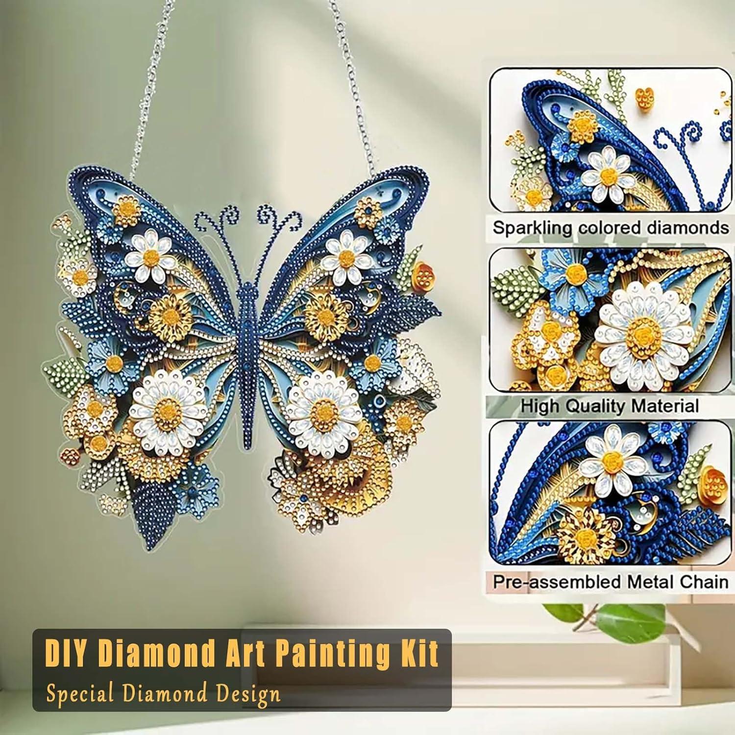 Kit de Pintura de Diamantes Mariposa Azul TSRUVYL 24.7x23.5cm