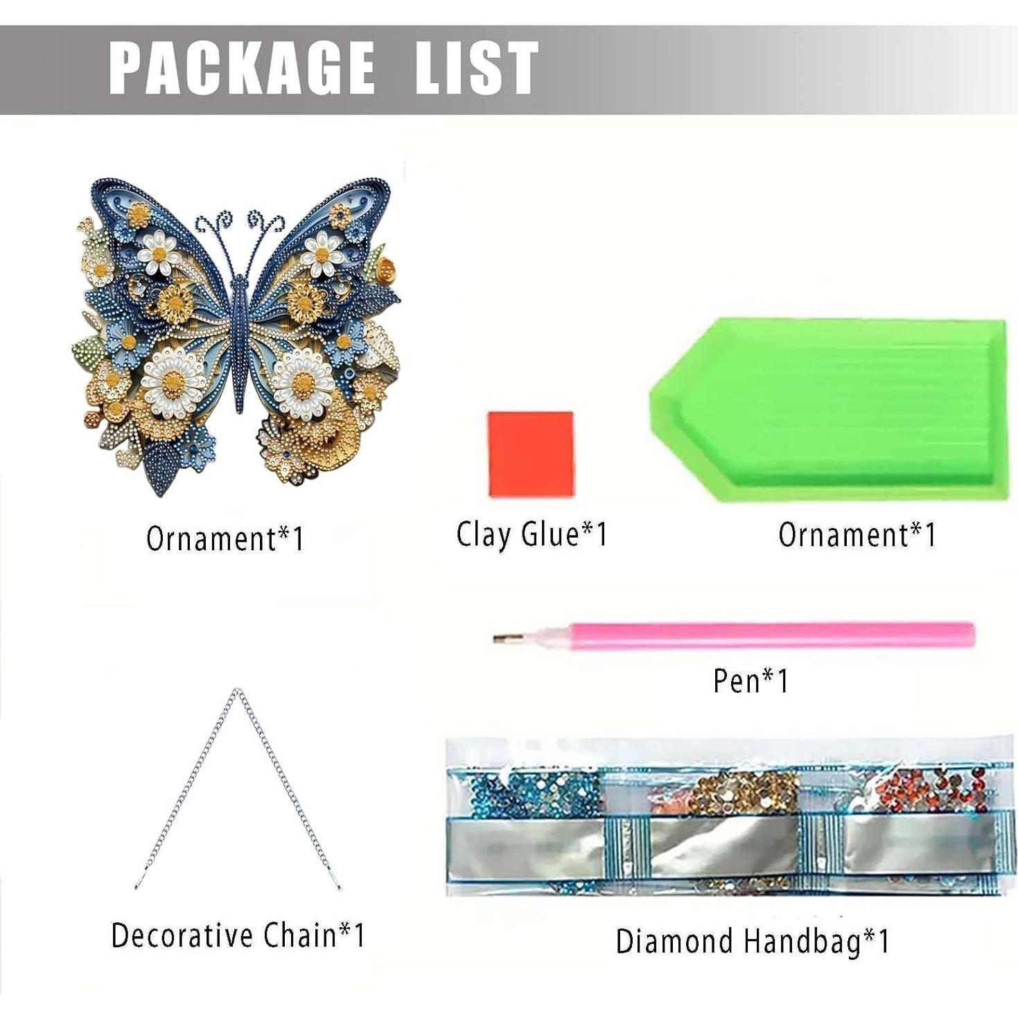 Kit de Pintura de Diamantes Mariposa Azul TSRUVYL 24.7x23.5cm