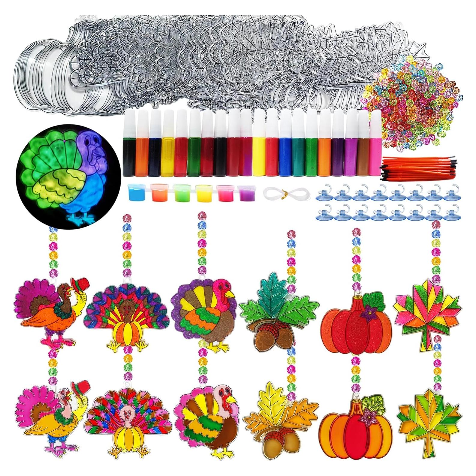Kit de Manualidades Suncatcher de Acción de Gracias Ayhuhra 30 Piezas