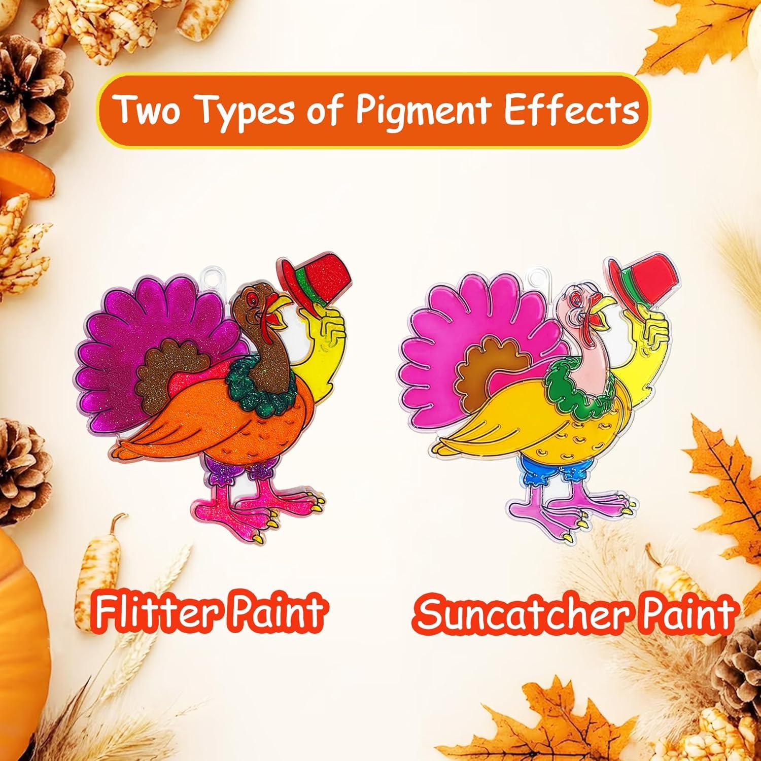 Kit de Manualidades Suncatcher de Acción de Gracias Ayhuhra 30 Piezas