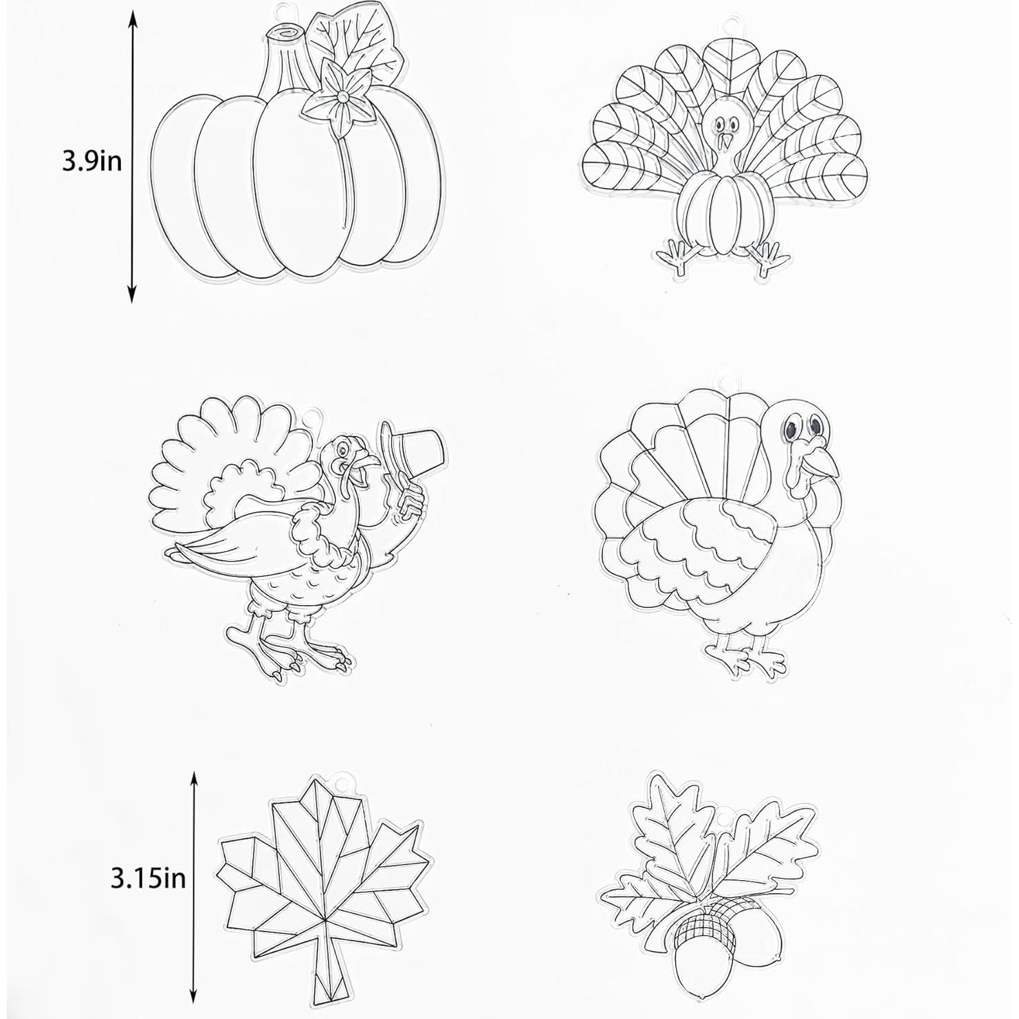 Kit de Manualidades Suncatcher de Acción de Gracias Ayhuhra 30 Piezas