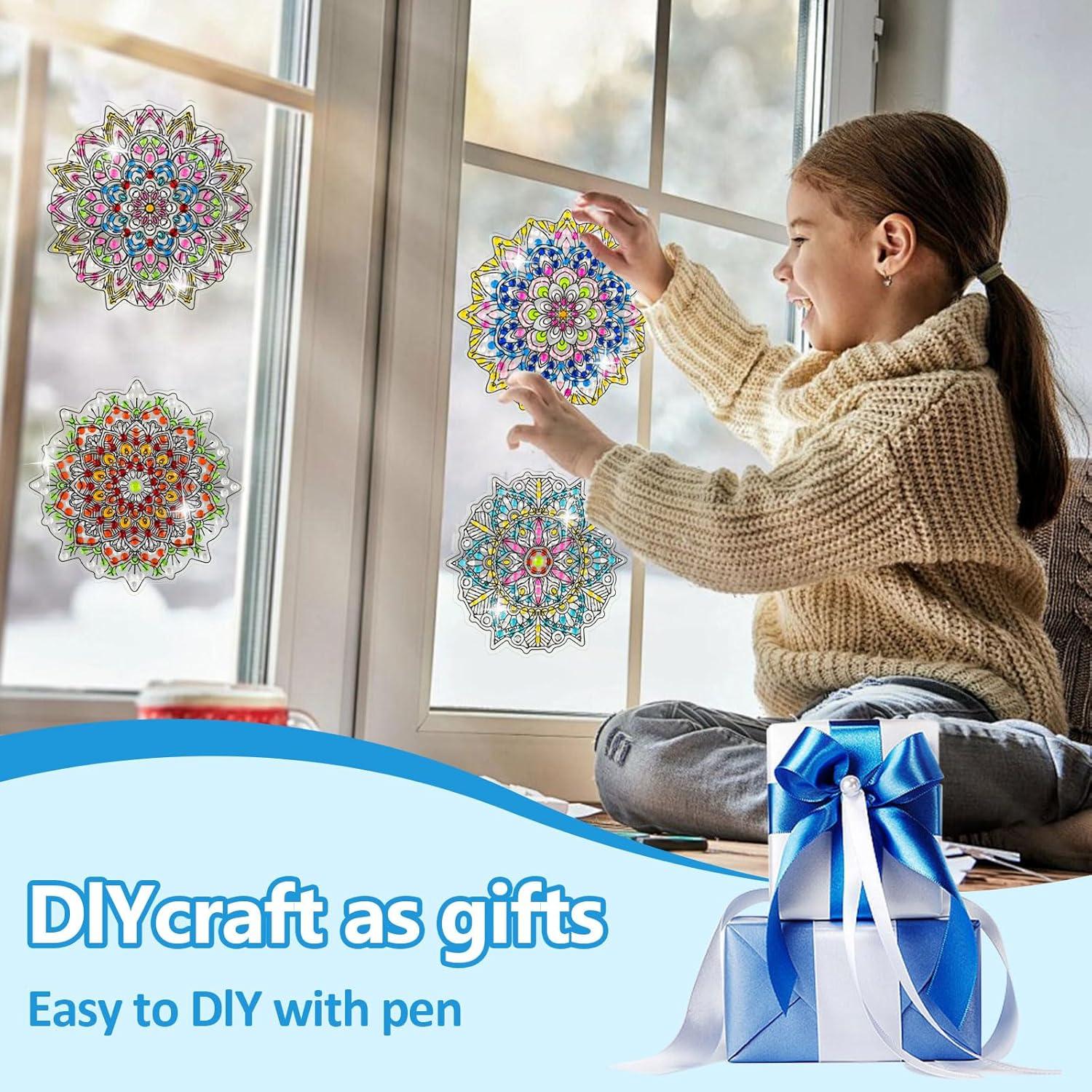 Set de Arte de Diamante LINGFANG Mandala 4 para Ventanas