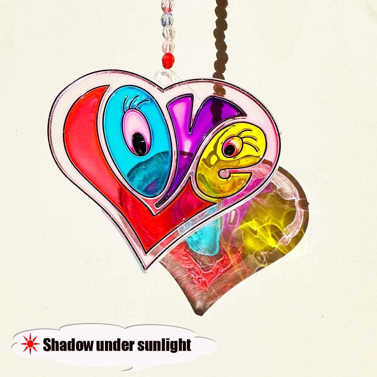 Kit de Manualidades Suncatcher Corazones AUEKIV 30 Piezas