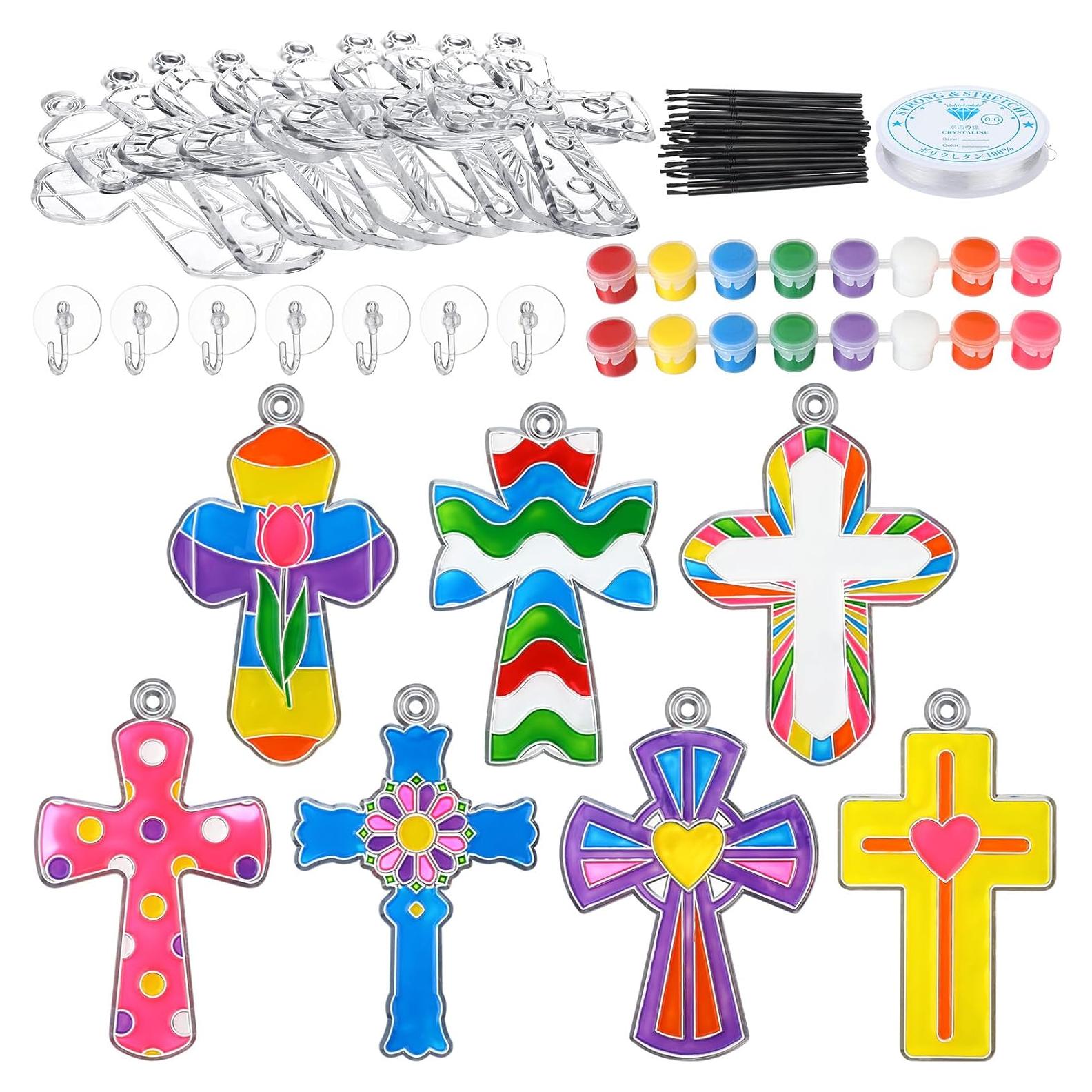 Kit de Manualidades Poen 28 Sets Cruces Religiosas DIY