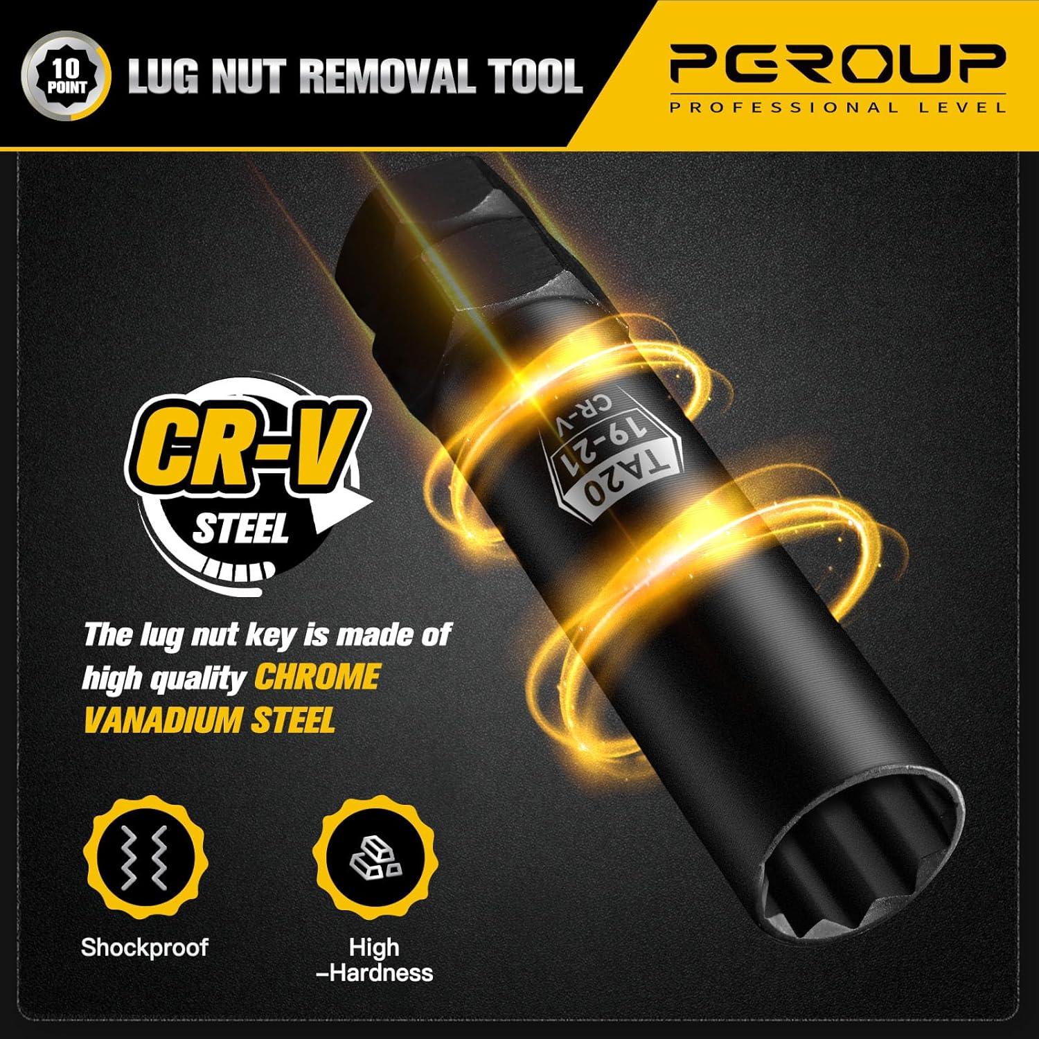 Juego de Llave de Tuerca 10 Spline pgroup 3 Piezas Acero Cr-V