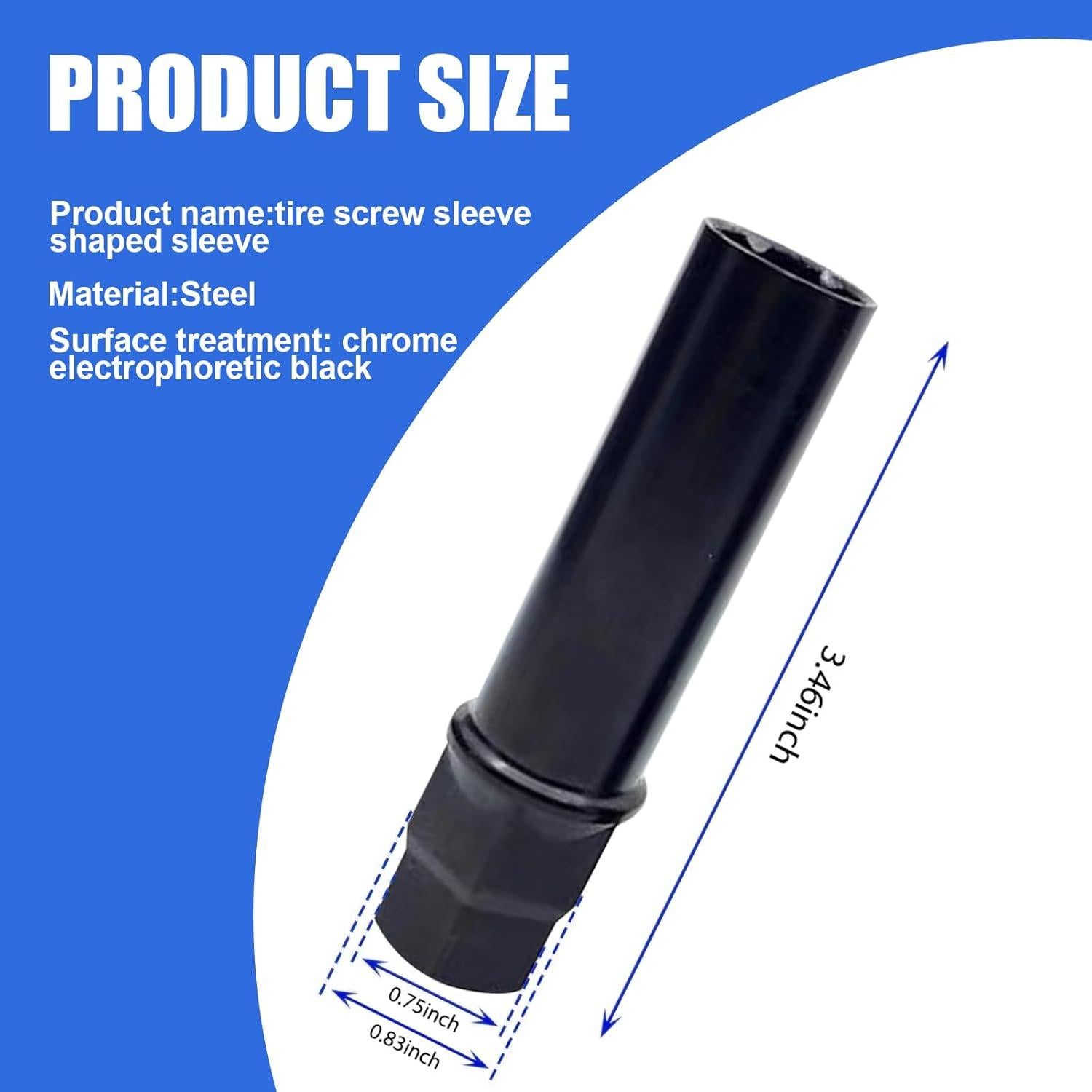 Llave de Tuerca Antirrobo Jewkot 6 Puntos Spline 8.79 cm