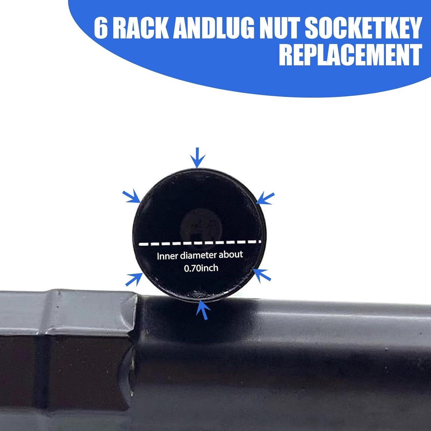 Llave de Tuerca Antirrobo Jewkot 6 Puntos Spline 8.79 cm