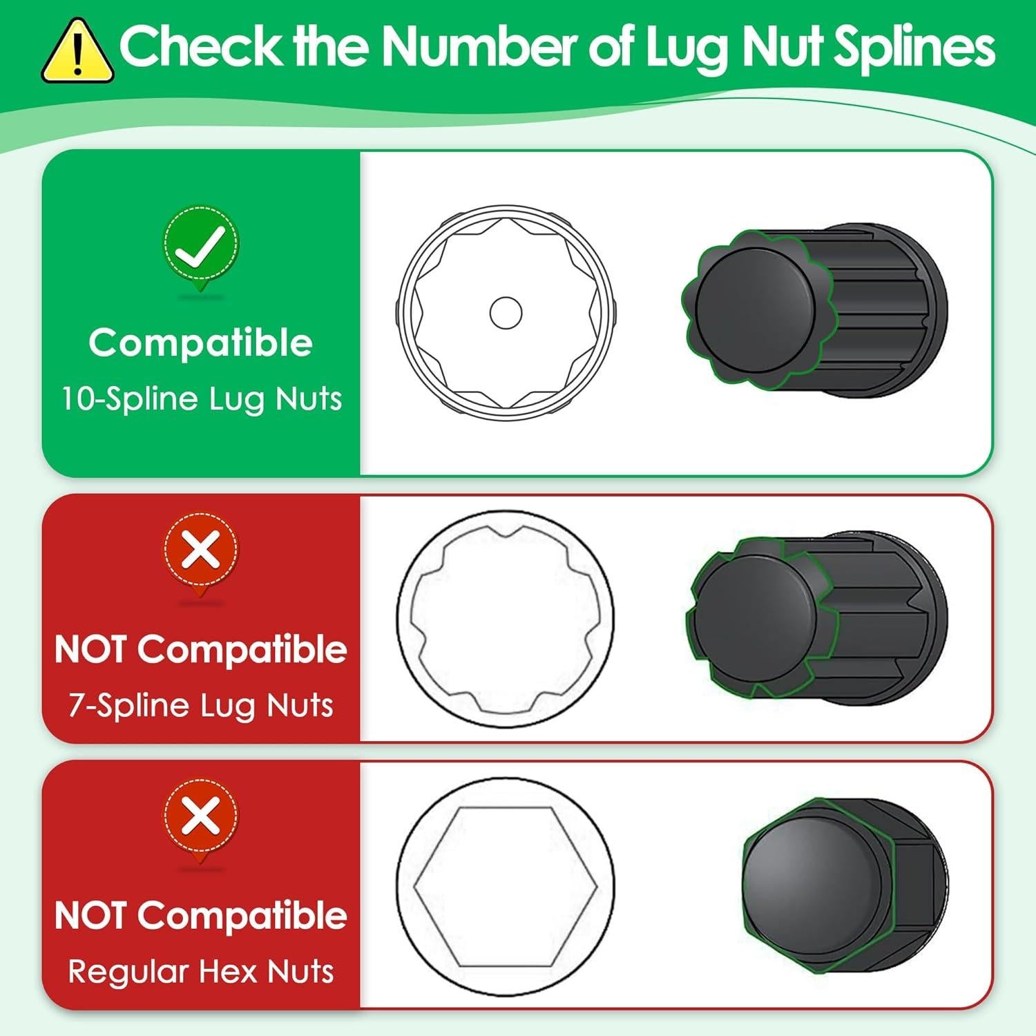 Llave de Tuerca 10 Estrías Feekoon 17mm y 19mm Acero Plata