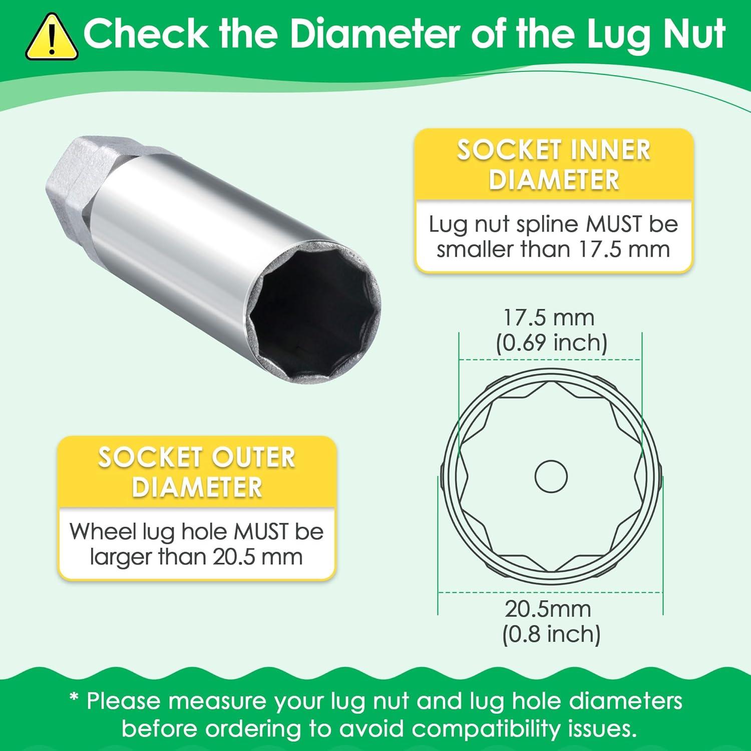 Llave de Tuerca 10 Estrías Feekoon 17mm y 19mm Acero Plata