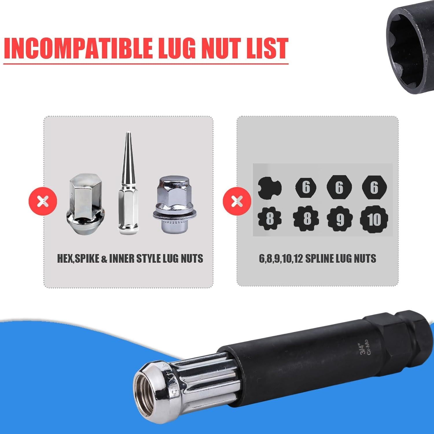 Juego de 2 Llaves para Tuercas de 7 Puntas VEXPLO