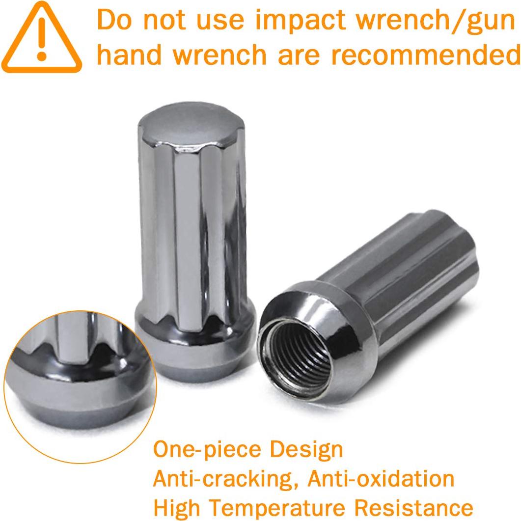 Tuercas de Acorn GAsupply M14x2 50mm 32 Pcs Cromo Cerrado