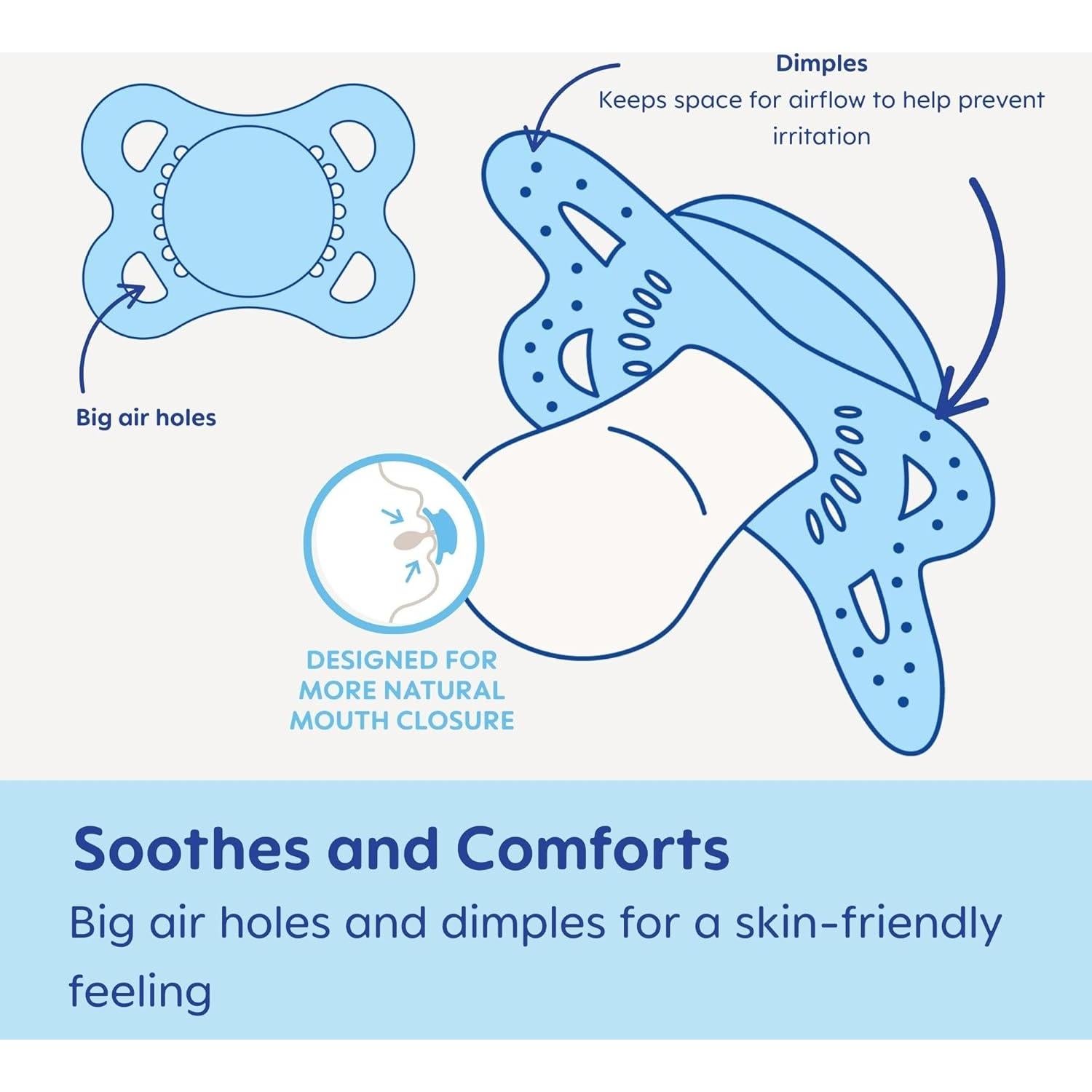 Chupetes MAM Original Mate 0-6 Meses Silicona Libre BPA 2 Pzs