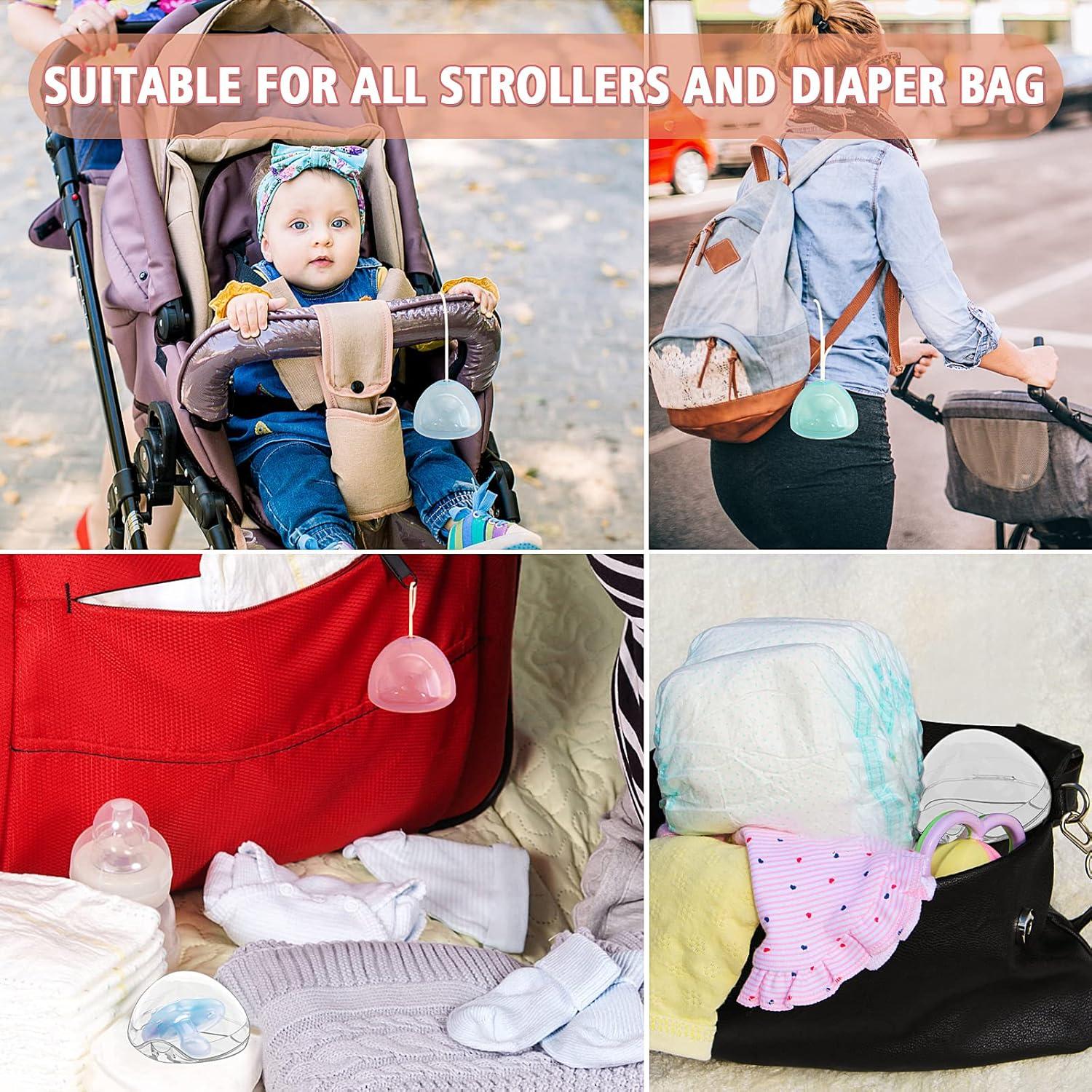 Estuche para Chupete Smlpuame Rosa - Paquete de 4, Libre de BPA