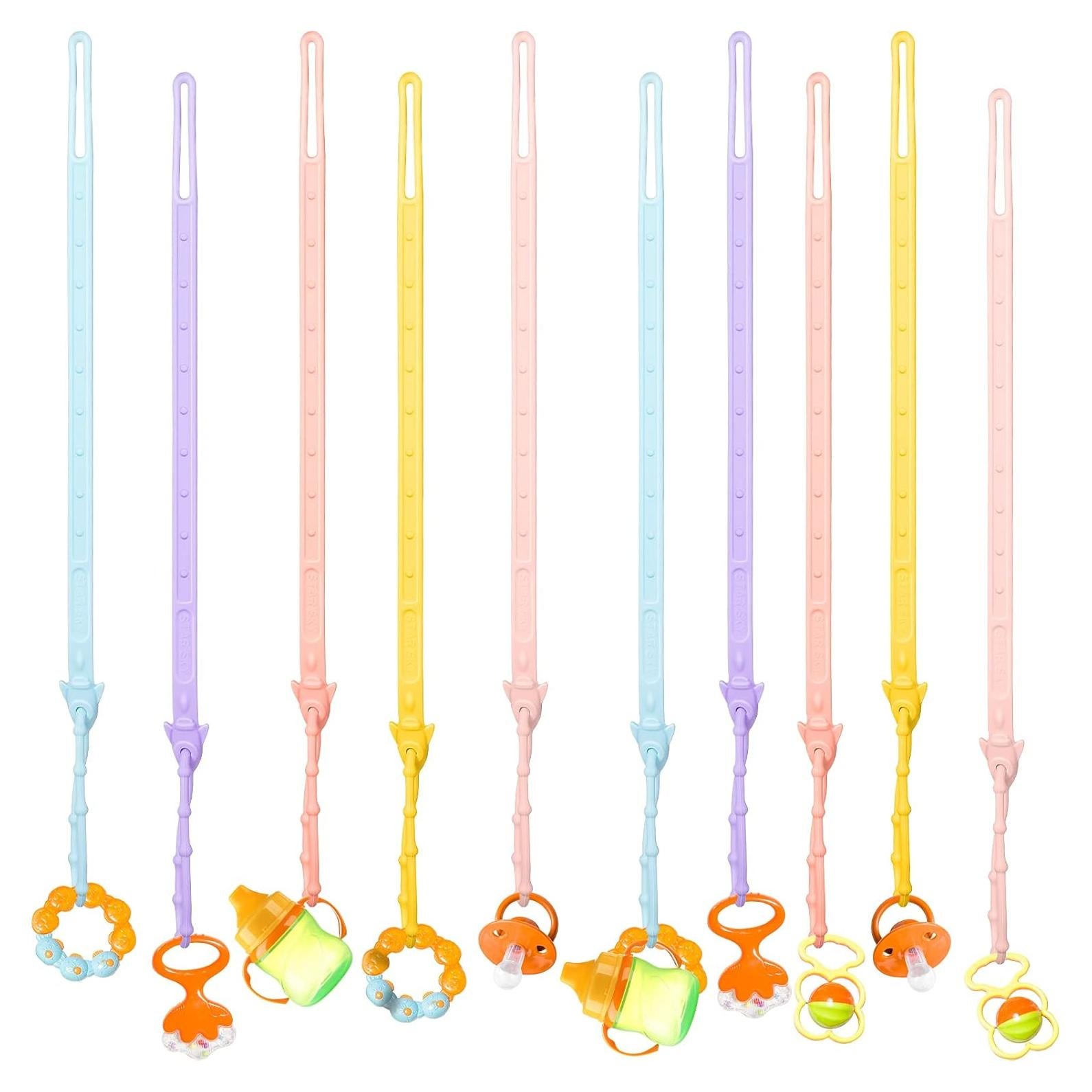 Set de 10 Correas de Juguete para Bebé Nuanchu - Silicona