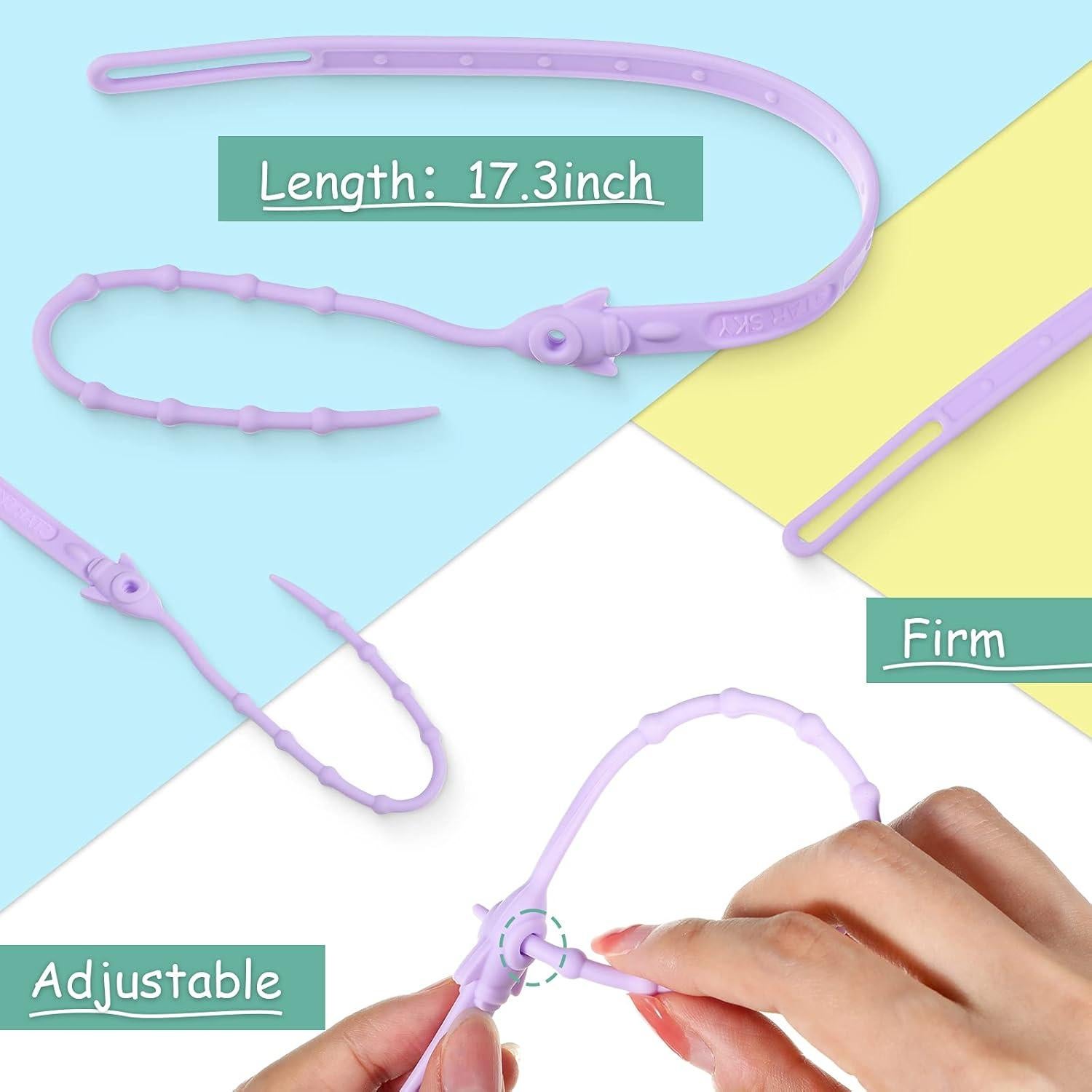 Set de 10 Correas de Juguete para Bebé Nuanchu - Silicona