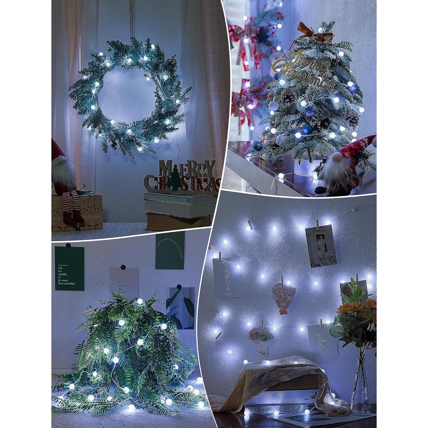 Luces de Cuerda LED BEEWIN 30 Bulbos Blancos 5M Impermeables