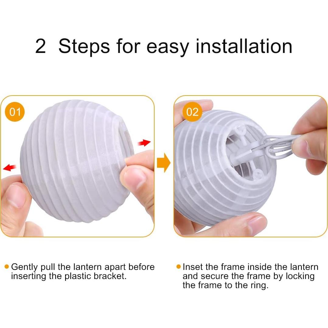 Luces de Cadena Enchufables TIGOMOOV 20 Mini Linternas Blancas
