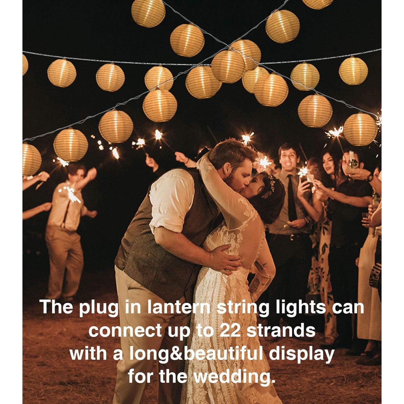 Luces de Cadena Enchufables TIGOMOOV 20 Mini Linternas Blancas