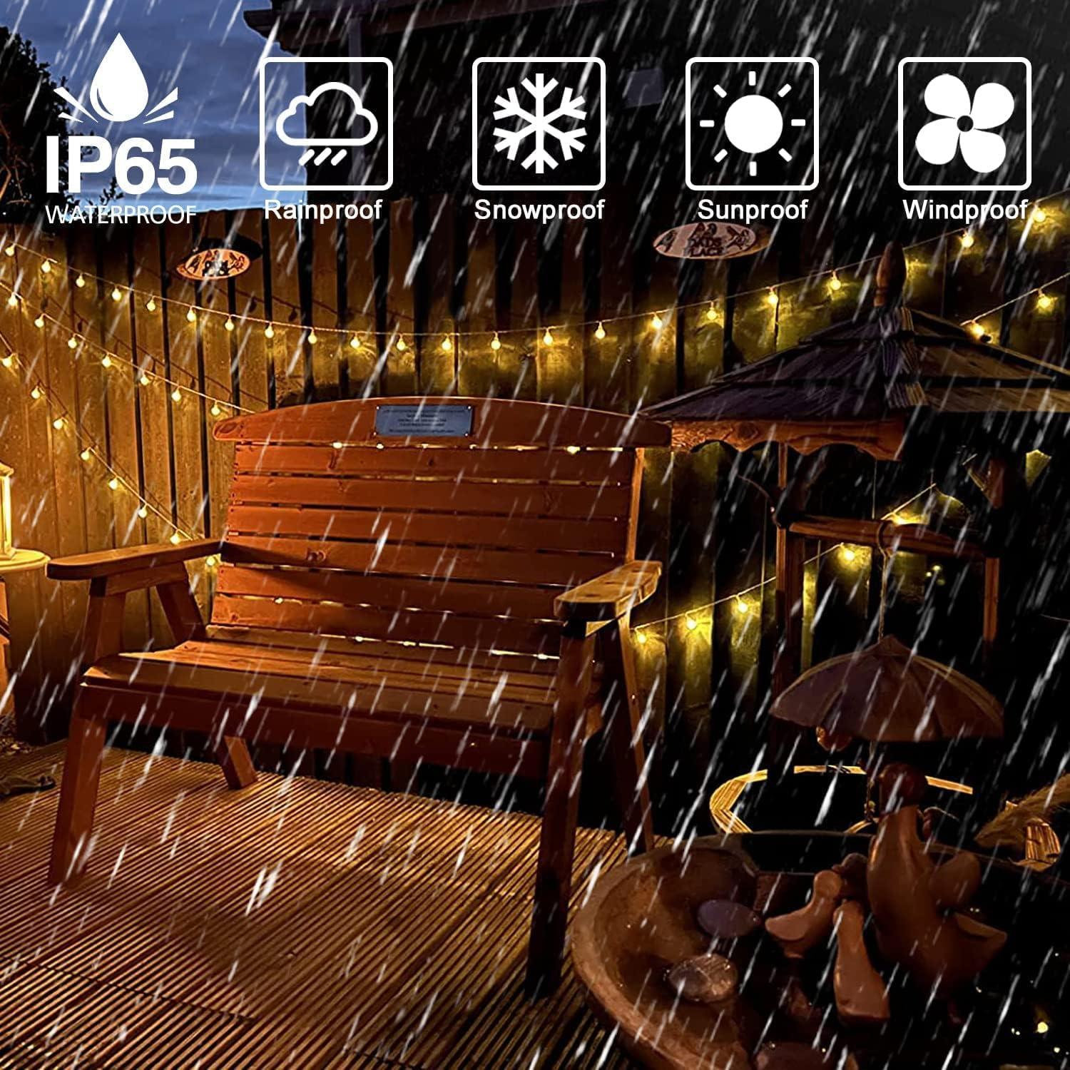 Luces de Cuerda Globo 15m 100 LED Cálido con Remoto y Temporizador