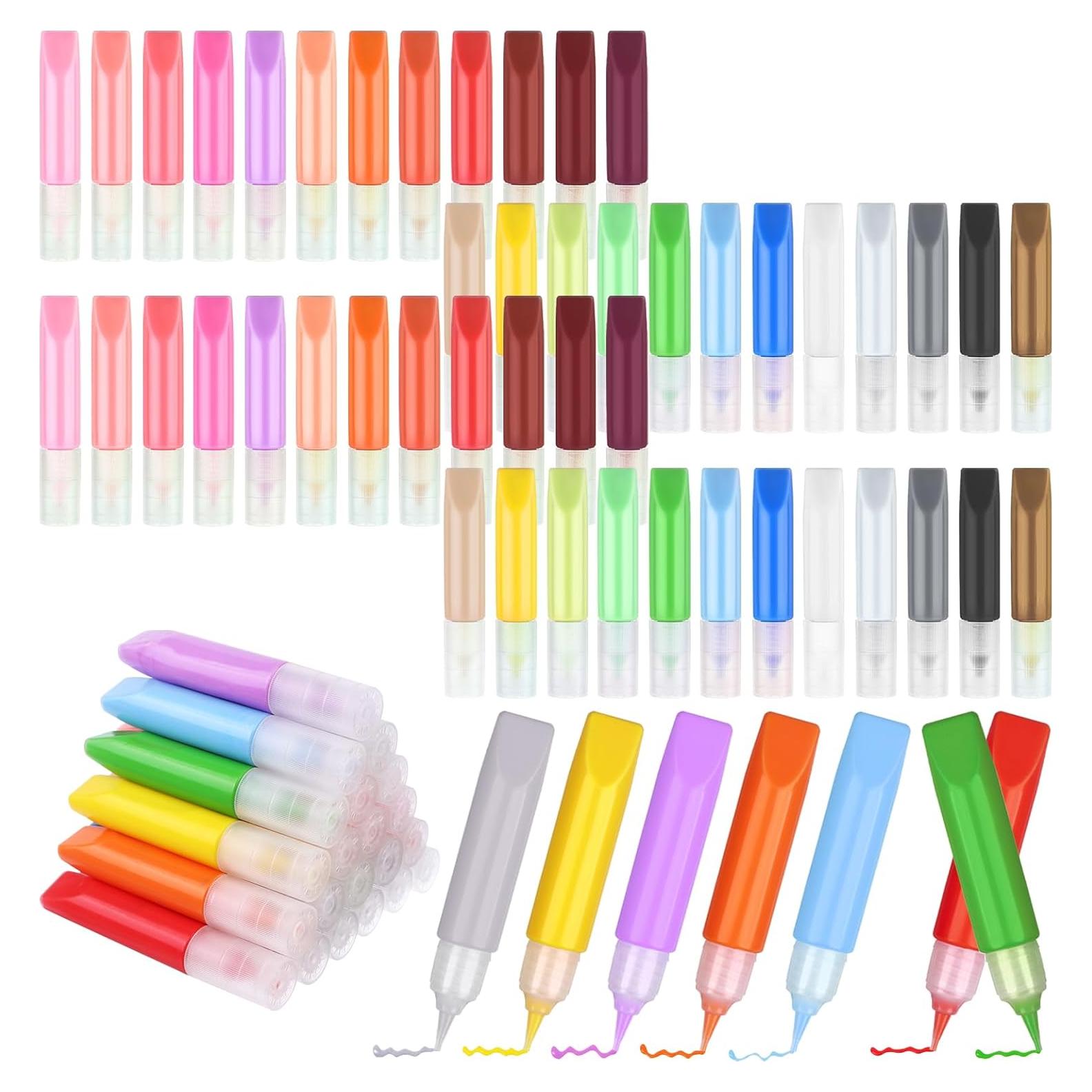 48 Marcadores de Pintura Acrílica JunLiHong 5ml 24 Colores