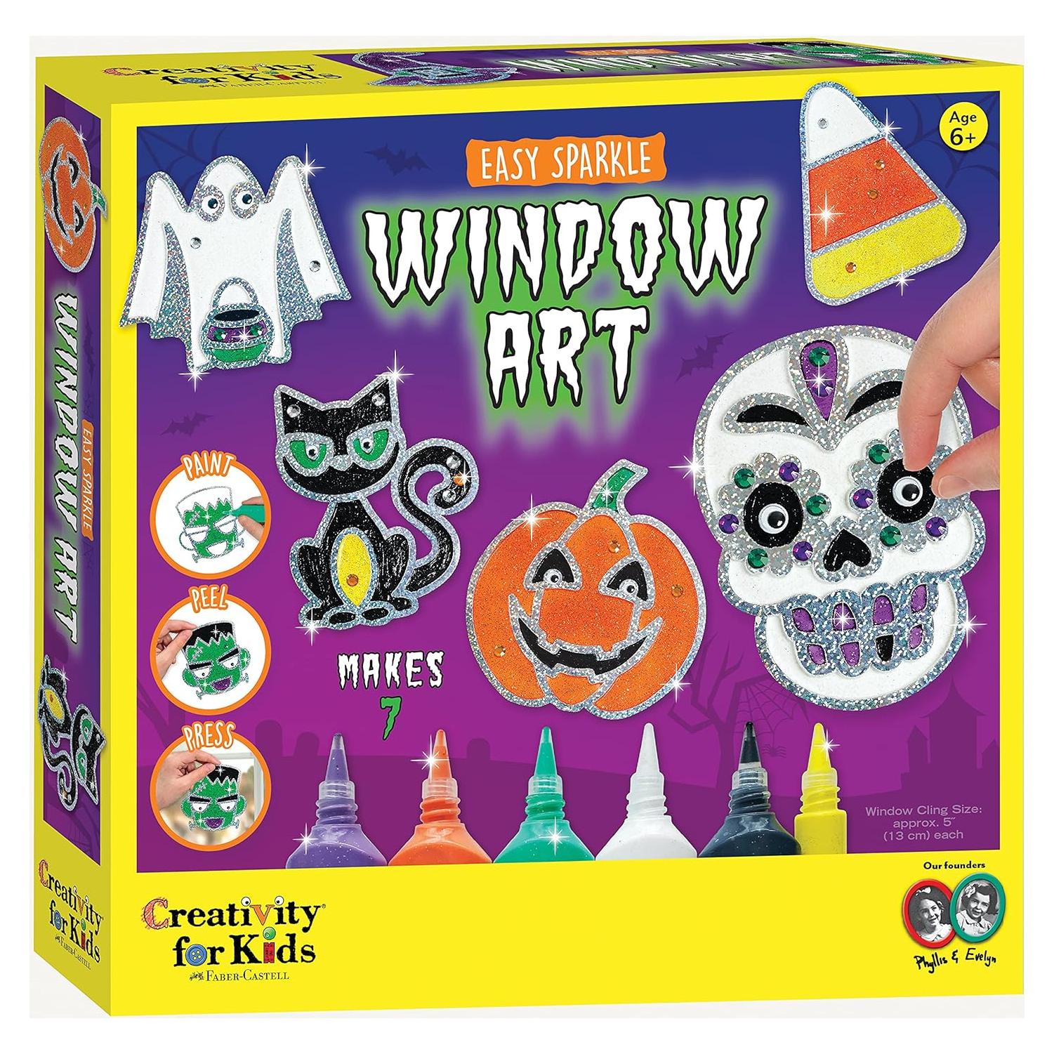 Kit de Manualidades Halloween Creatividad para Niños - Arte de Ventana DIY