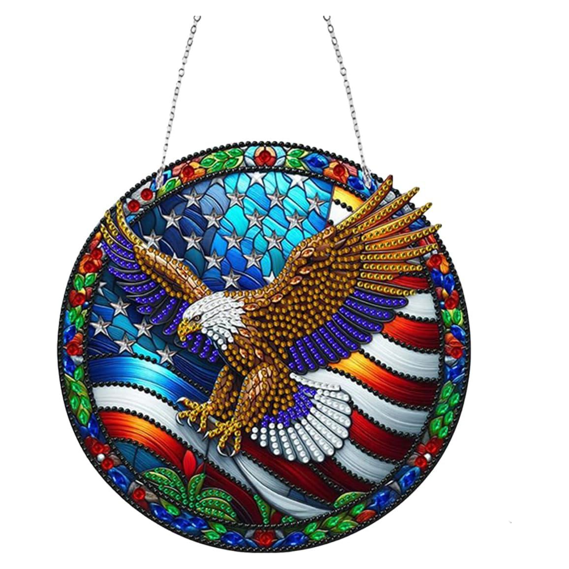 Kit de Pintura de Diamante Colgante Águila NQRSBUI 20x20cm