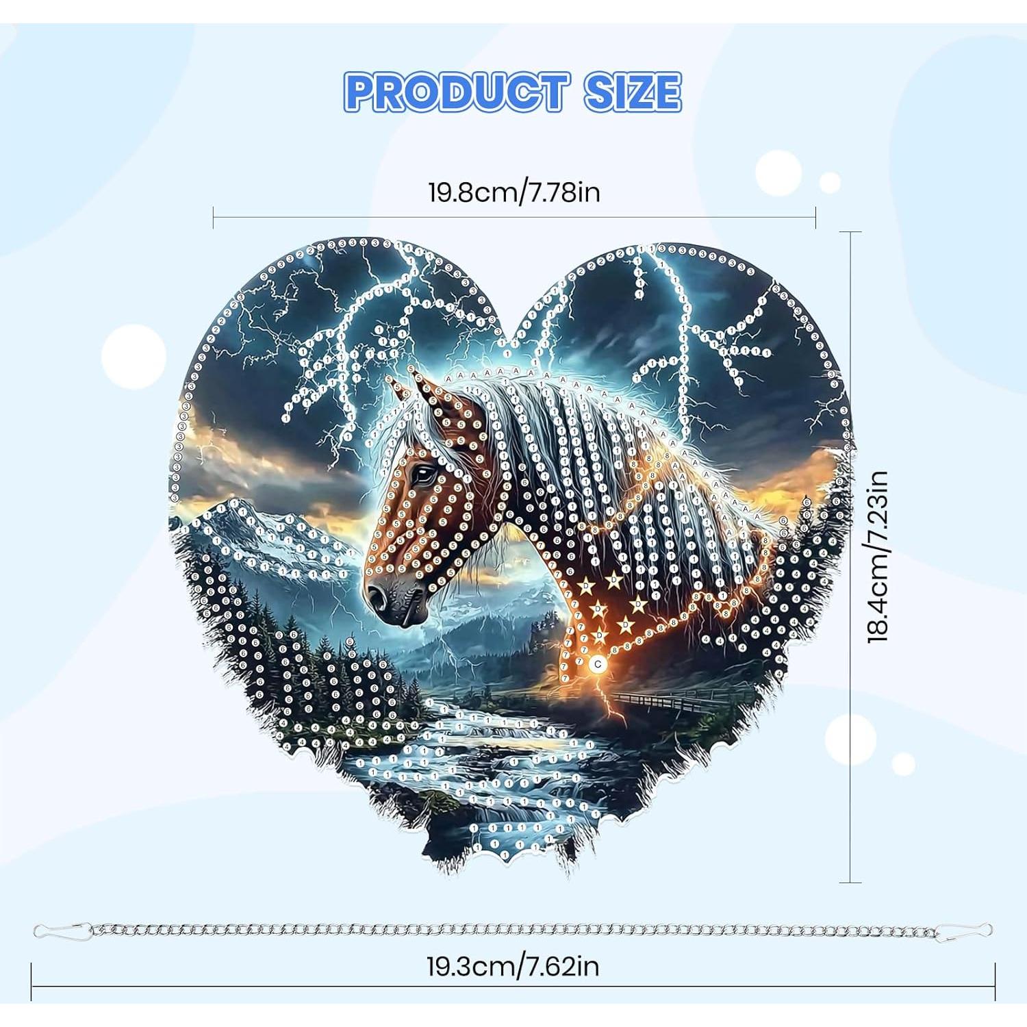 Kit de Arte de Diamante 5D MOGTAA Caballo para Decoración