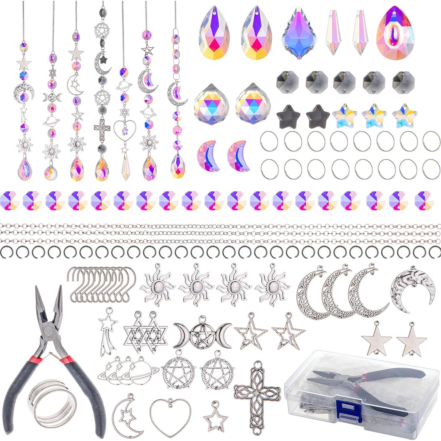 Kit 270pcs Atrapa Rayos de Cristal BADAO DIY Ventana Jardín