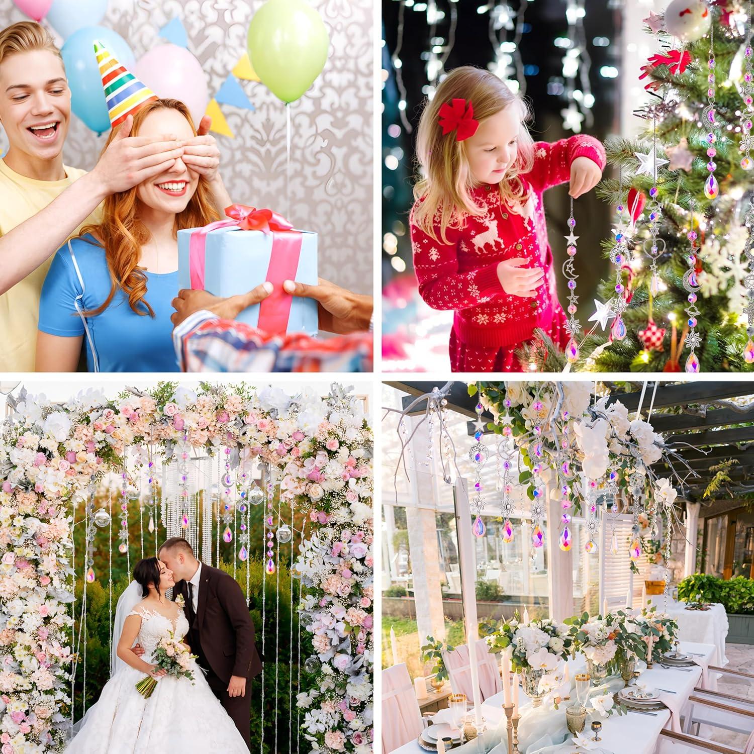 Kit 270pcs Atrapa Rayos de Cristal BADAO DIY Ventana Jardín