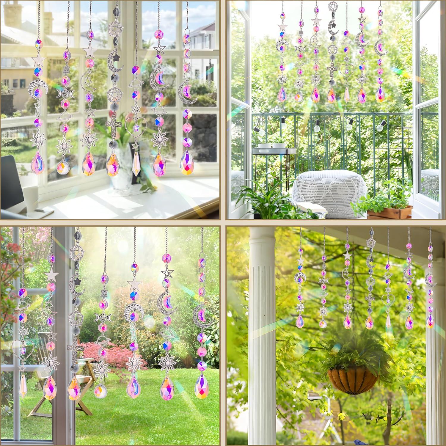 Kit 270pcs Atrapa Rayos de Cristal BADAO DIY Ventana Jardín