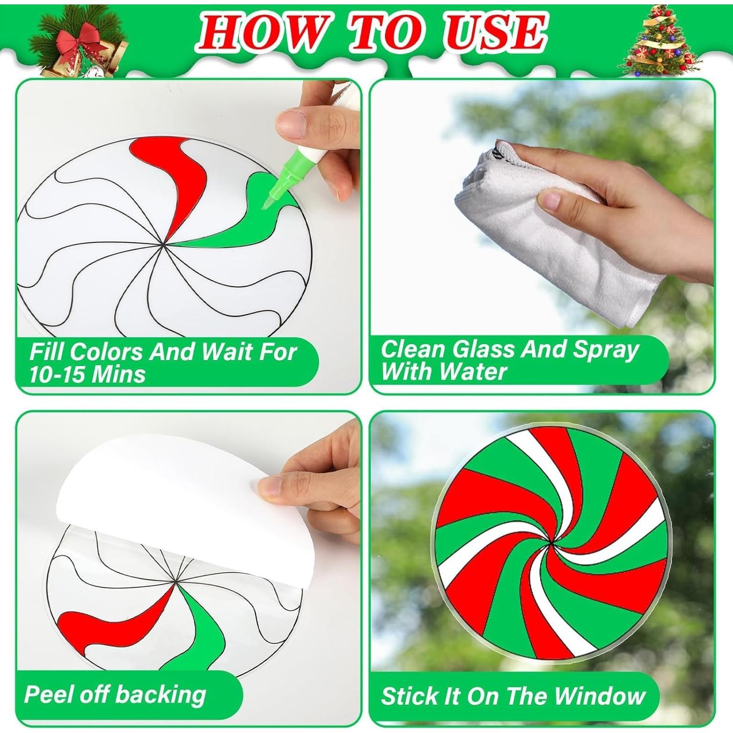 Kit de Manualidades Navideñas Qyeahkj 30 Suncatchers DIY