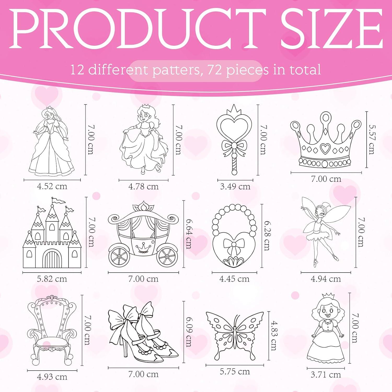 Kit de Suncatcher DIY Jenaai 72 Piezas Estilo Princesa