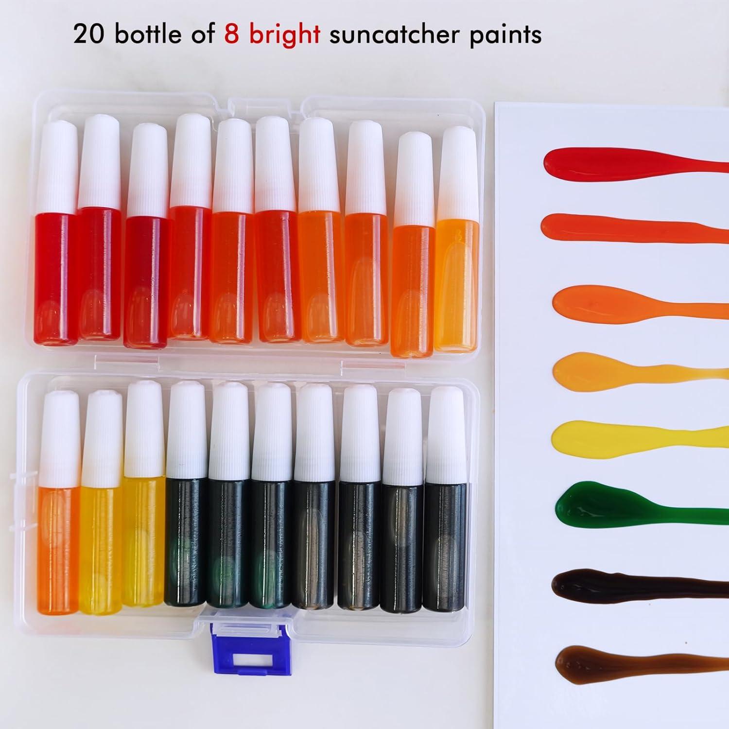 Kit de Manualidades Suncatchers Calabaza Halloween Winlyn 27 Piezas