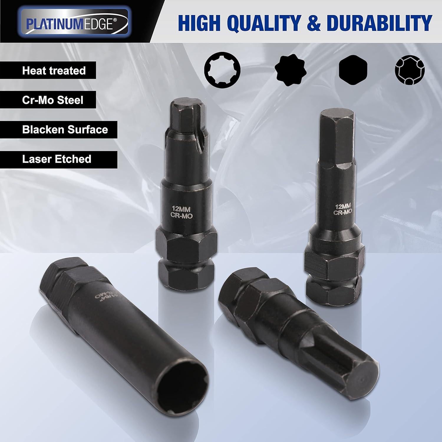 Juego de Llaves para Tuercas de Rueda PlatinumEdge 16 Piezas