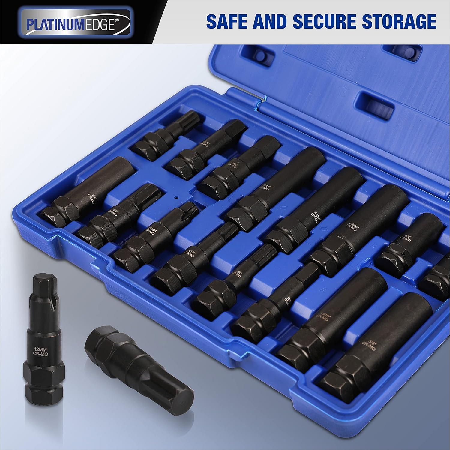 Juego de Llaves para Tuercas de Rueda PlatinumEdge 16 Piezas