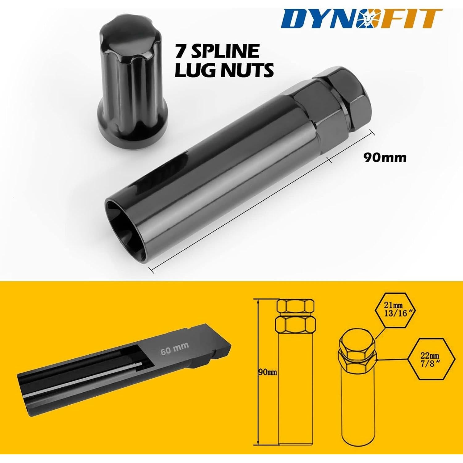 Llave de Tuerca Spline DYNOFIT 7 Puntos 21mm y 22mm Hex