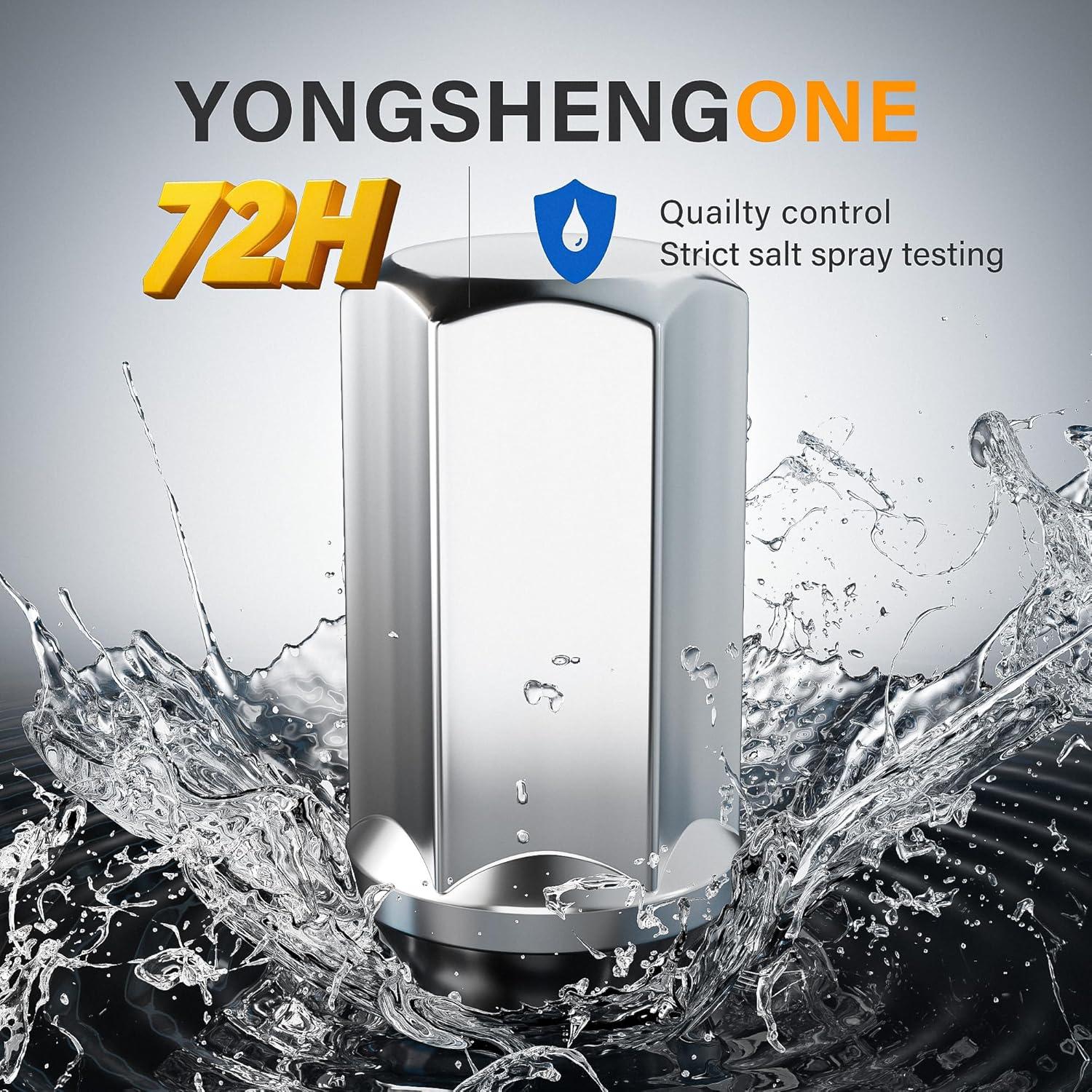 Tuercas de rueda YONGSHENGONE M14x1.5 cromo 48mm 24 piezas