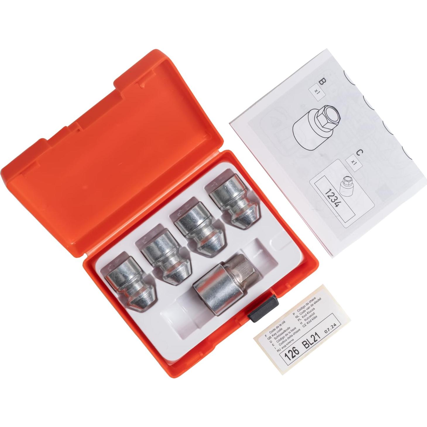 Kit de Bloqueo de Tuercas de Rueda Farad M12 x 1.25 para Subaru