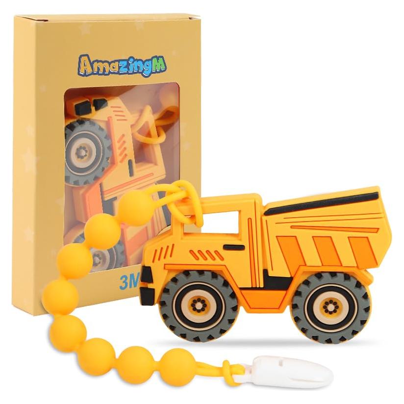 Mordedor de Silicona para Bebés AmazingM - Camión de Volteo