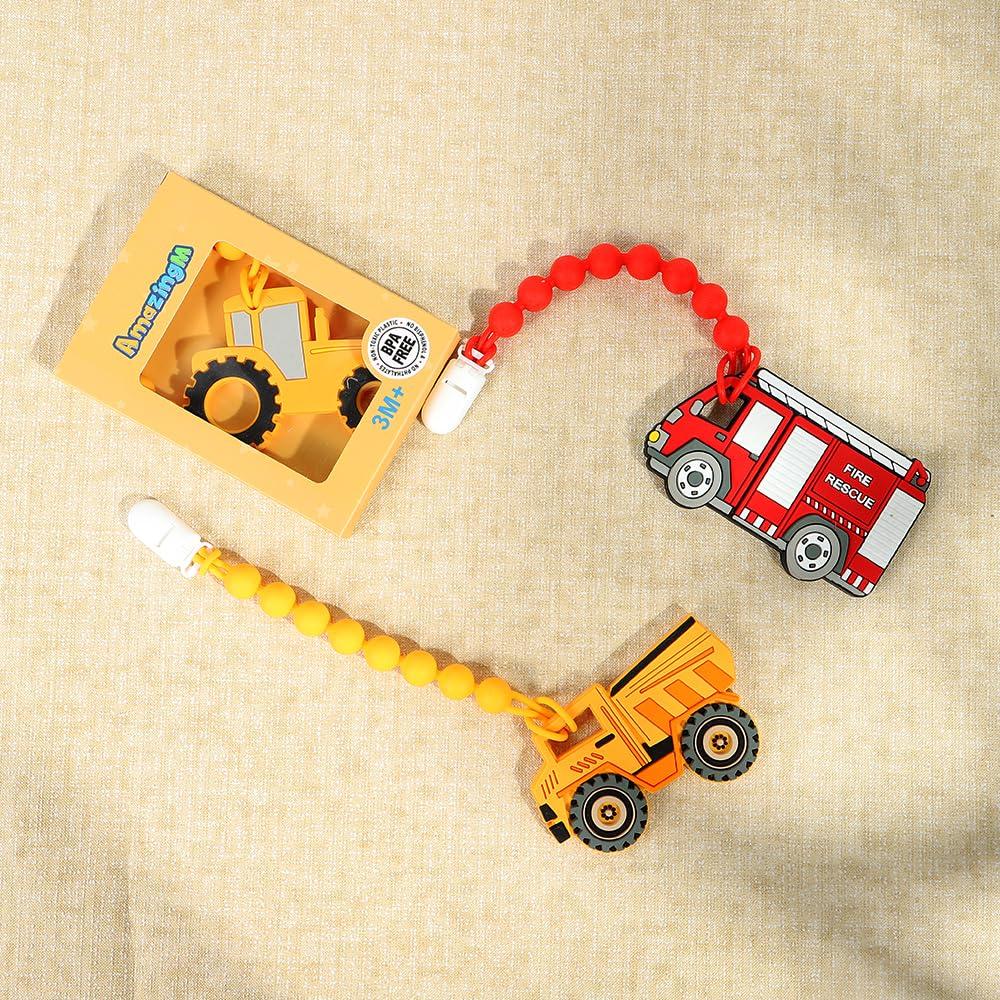 Mordedor de Silicona para Bebés AmazingM - Camión de Volteo