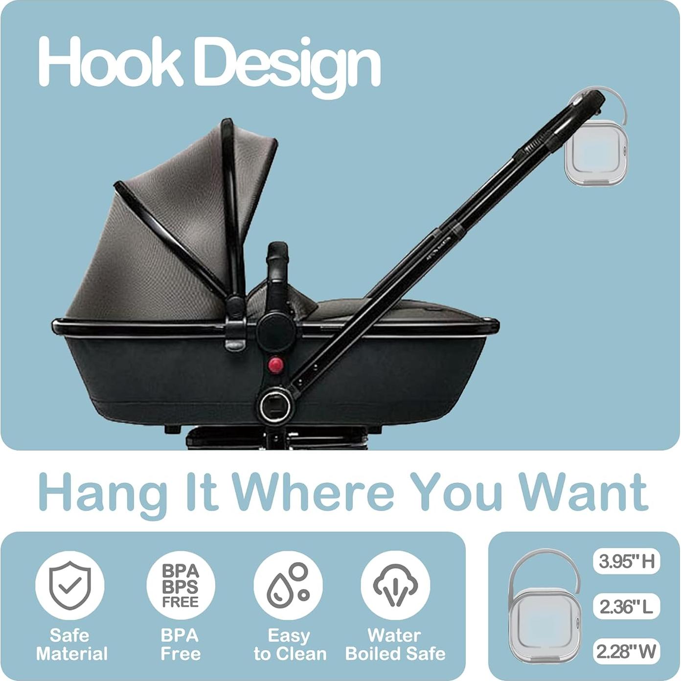 Estuche para Chupete 2 Paquete CaseHook2 Transparente