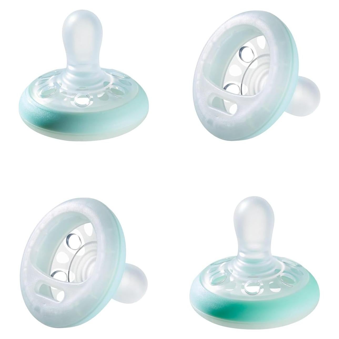 Chupete Nocturno Tommee Tippee 0-6 Meses Paquete de 4 Brilla en la Oscuridad