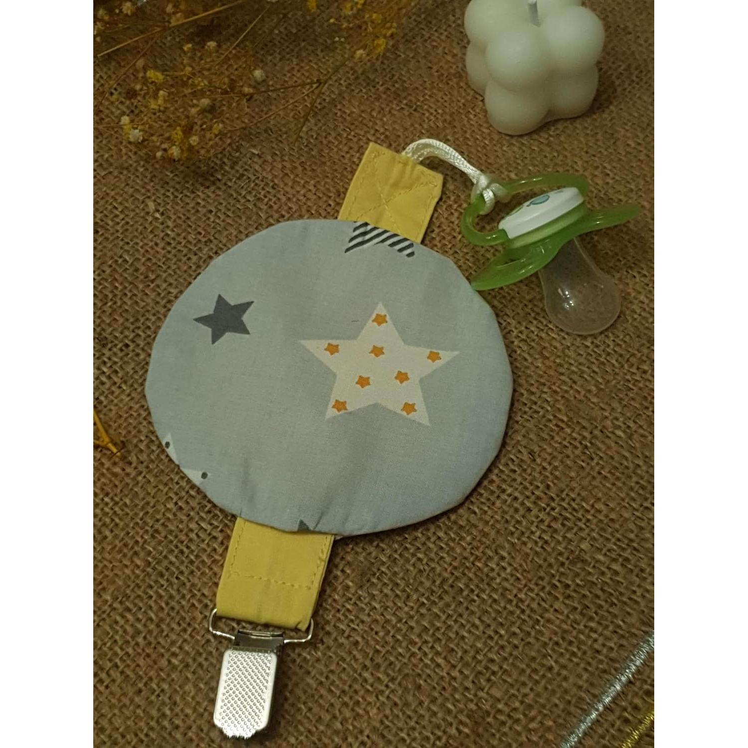 Clip y Sujetador de Chupete Ayssgo - Algodón 100% - Paquete de 2