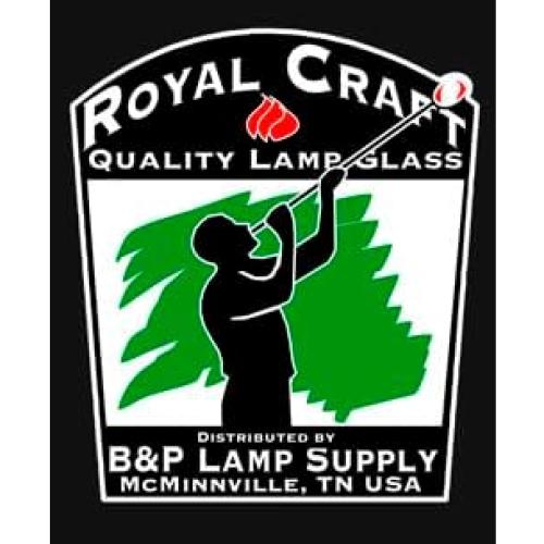 Chimenea de Vidrio Transparente B&P Lamp 8.89 cm Vintage