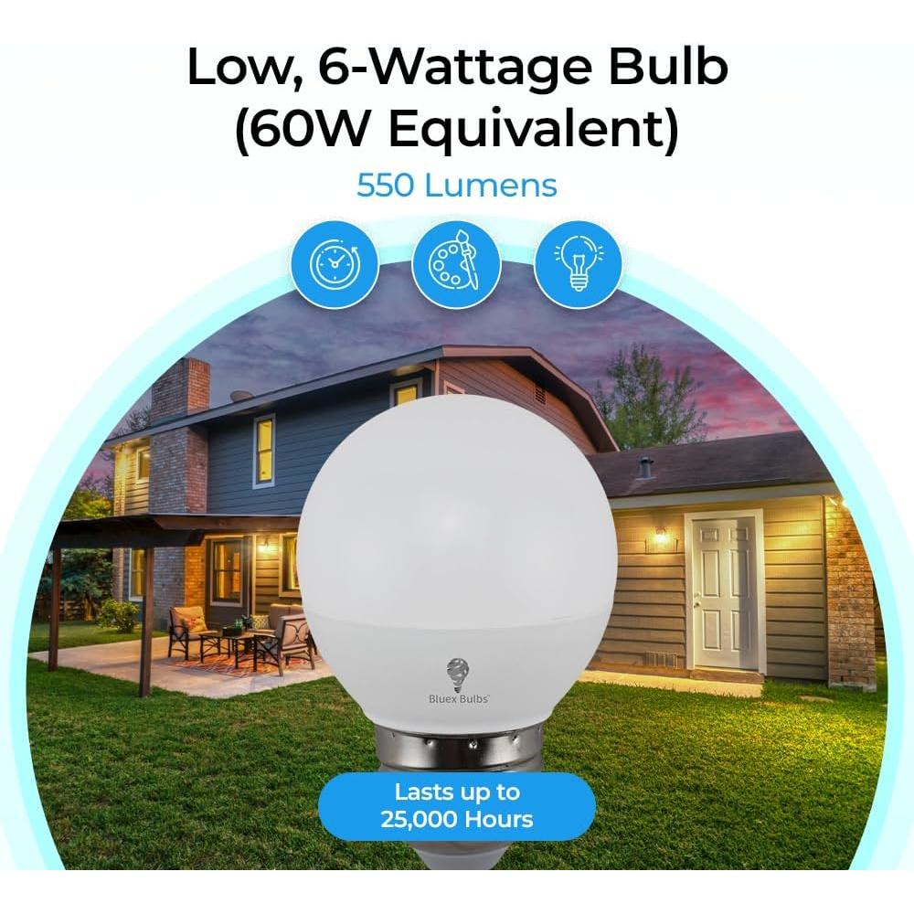 Bombillas LED G16 Bluex Paquete de 6 - 6W 550 Lúmenes 3000K