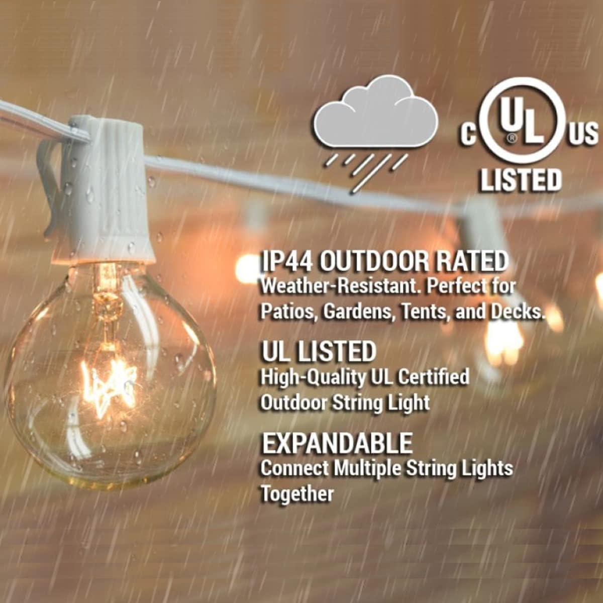 Paquete de 50 bombillas G40 Goothy E12 5W 2200K claras