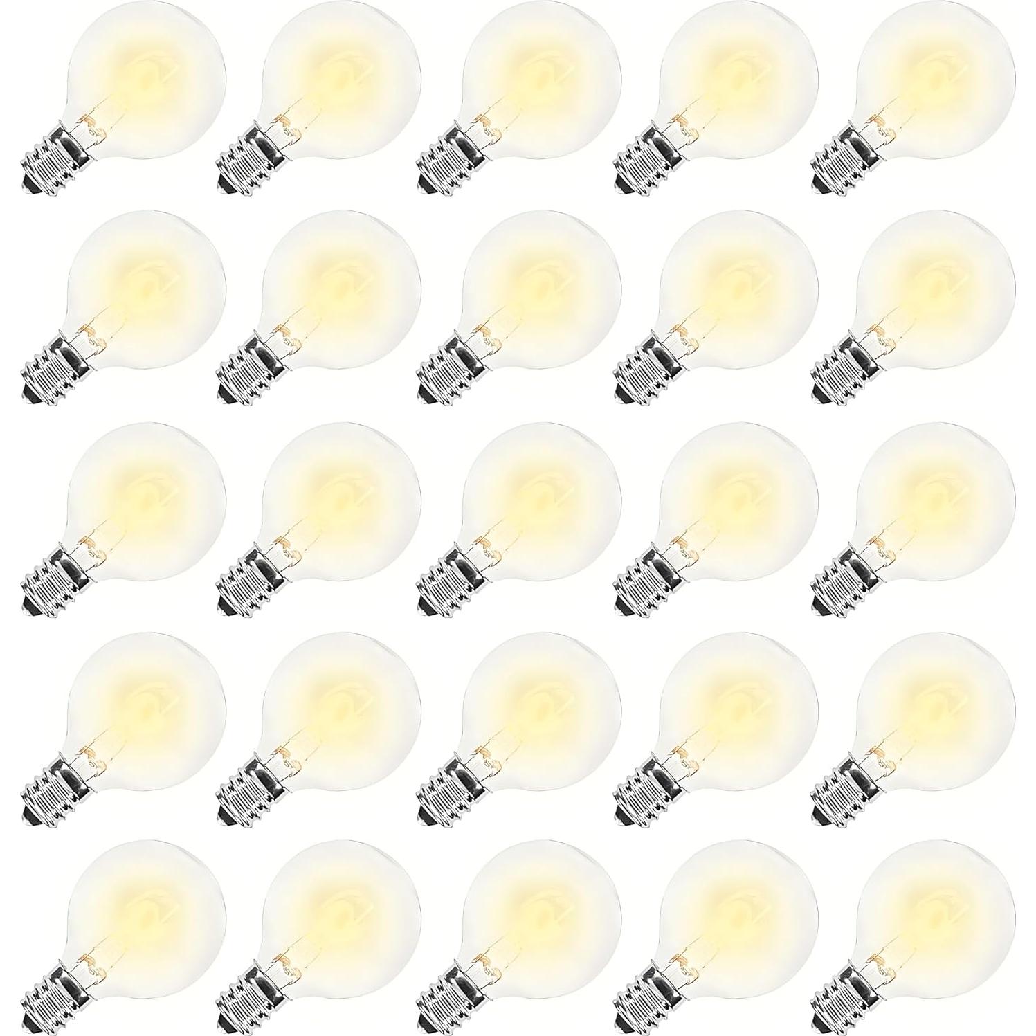 Paquete de 50 bombillas G40 Goothy E12 5W 2200K claras